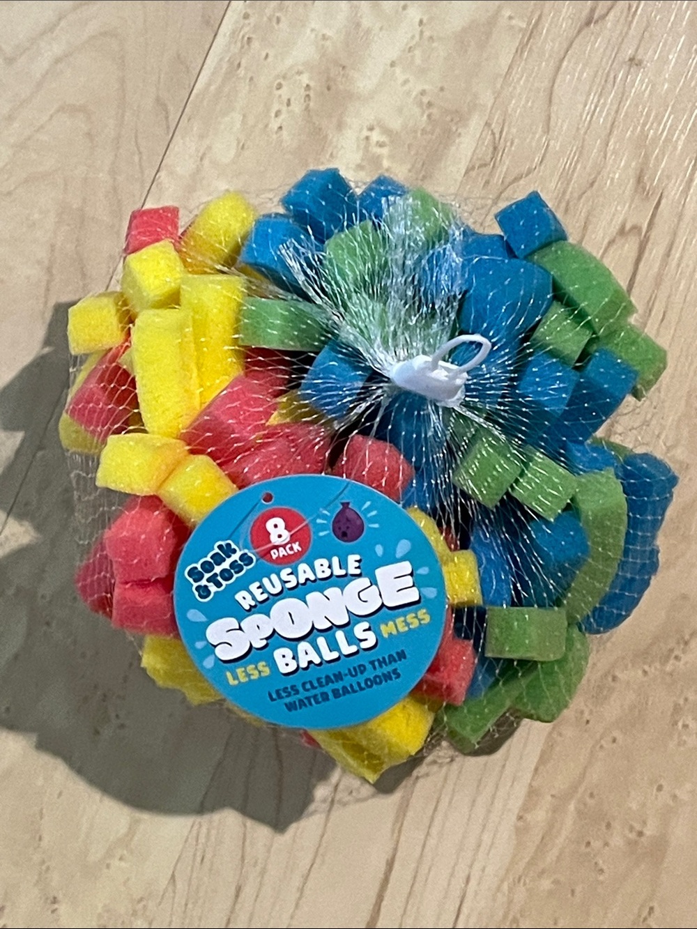 8-Pk Chuckle & Roar Reusable Sponge Balls Soak & Toss Fun for Children Ages 3+
